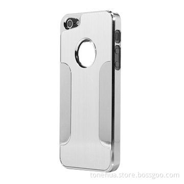 Luxury Brushed Aluminum Chrome Hard Cover for Apple iPhone 5/5S